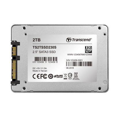 Transcend SSD230S 2 TB 2.5" Serial ATA III 3D NAND