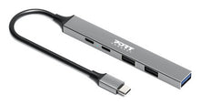 Port Designs 900163 interface hub USB Type-C 5000 Mbit/s Silver