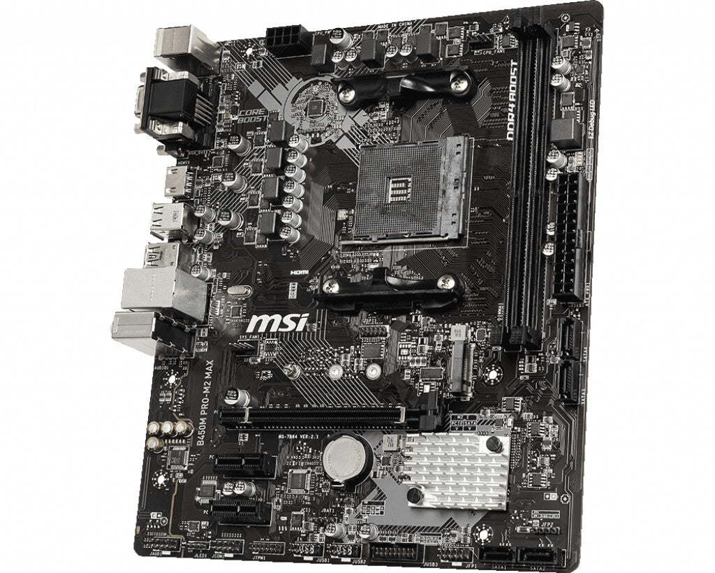 MSI B450M PRO-M2 MAX motherboard AMD B450 Socket AM4 micro ATX