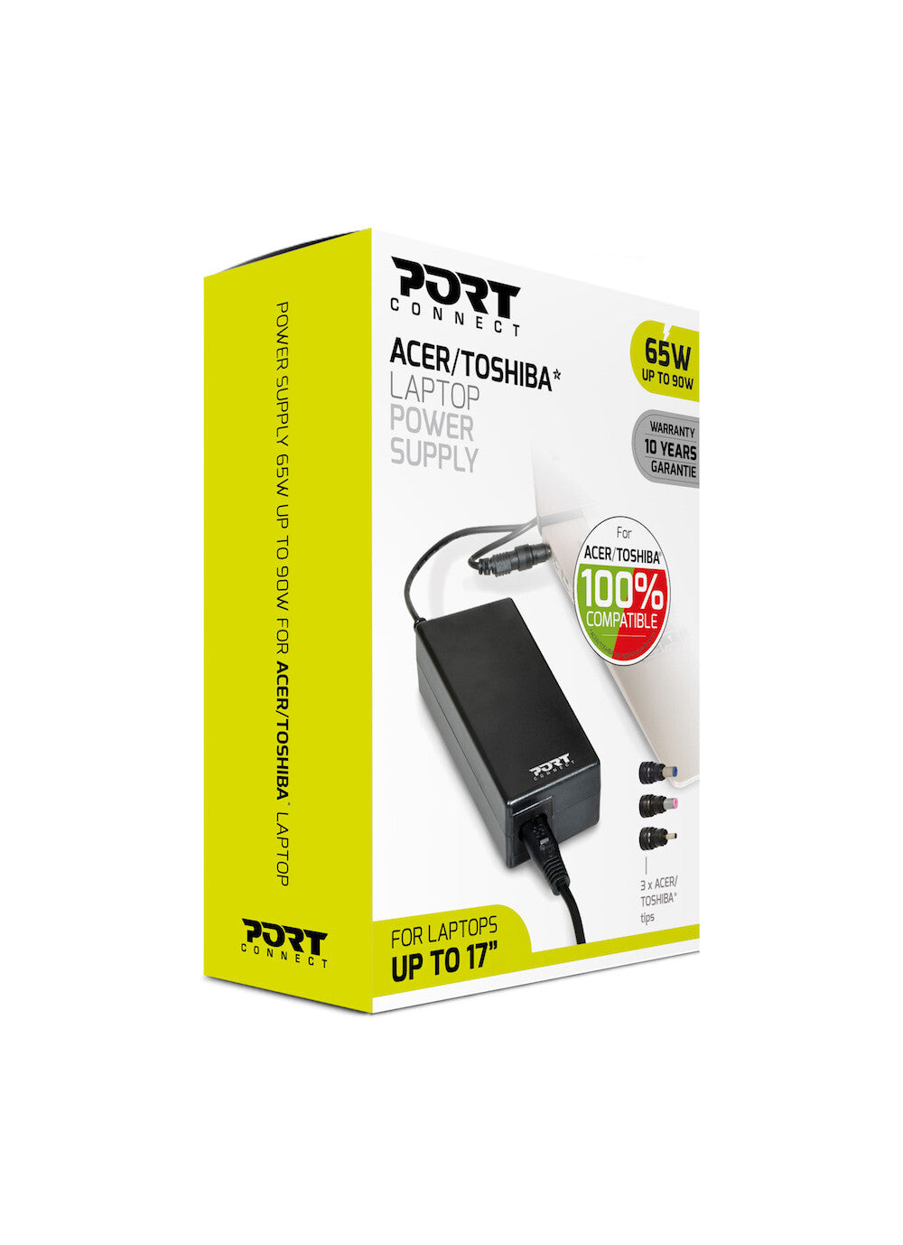 Port Designs 900093-ACTO power adapter/inverter Indoor 65 W Black