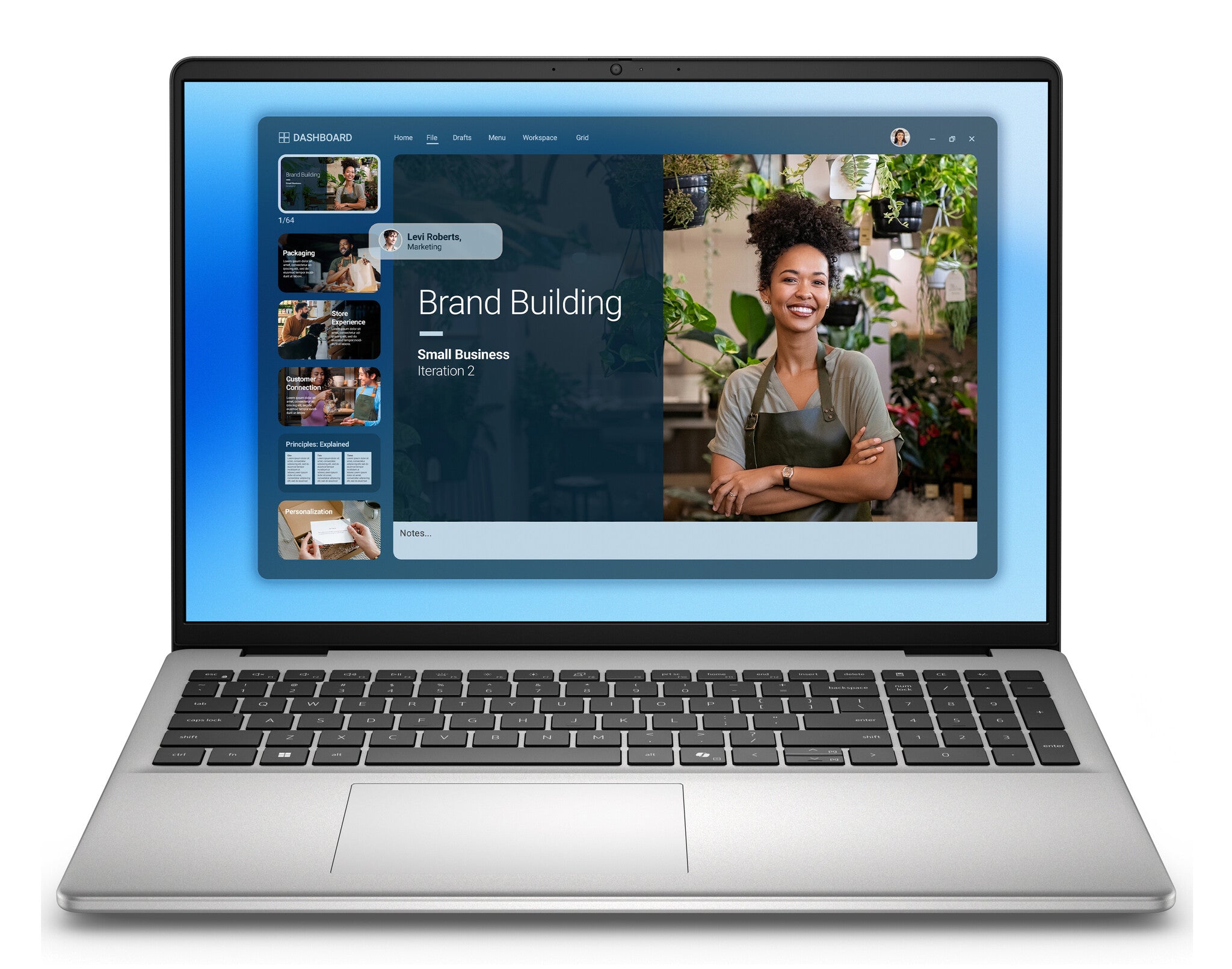 DELL DC16251 Intel Core 5 120U Laptop 40.6 cm (16") Full HD+ 16 GB DDR5-SDRAM 512 GB SSD Wi-Fi 6E (802.11ax) Windows 11 Pro Platinum, Silver