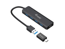 Equip 4-Port USB 3.2 Gen 1 Hub with USB-C Adapter
