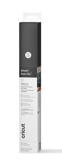 Cricut Smart Iron-On™ Matless Heat Transfer Vinyl, Black- 3 pack