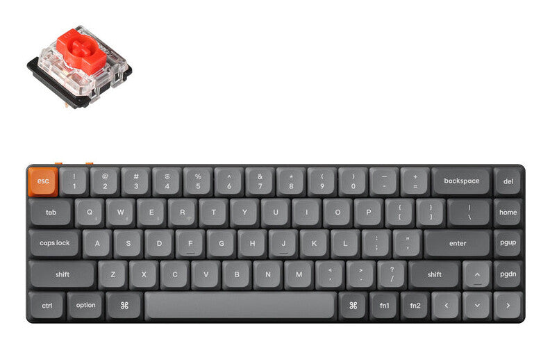Keychron K7M-H1 keyboard Home/Office USB + RF Wireless + Bluetooth Grey