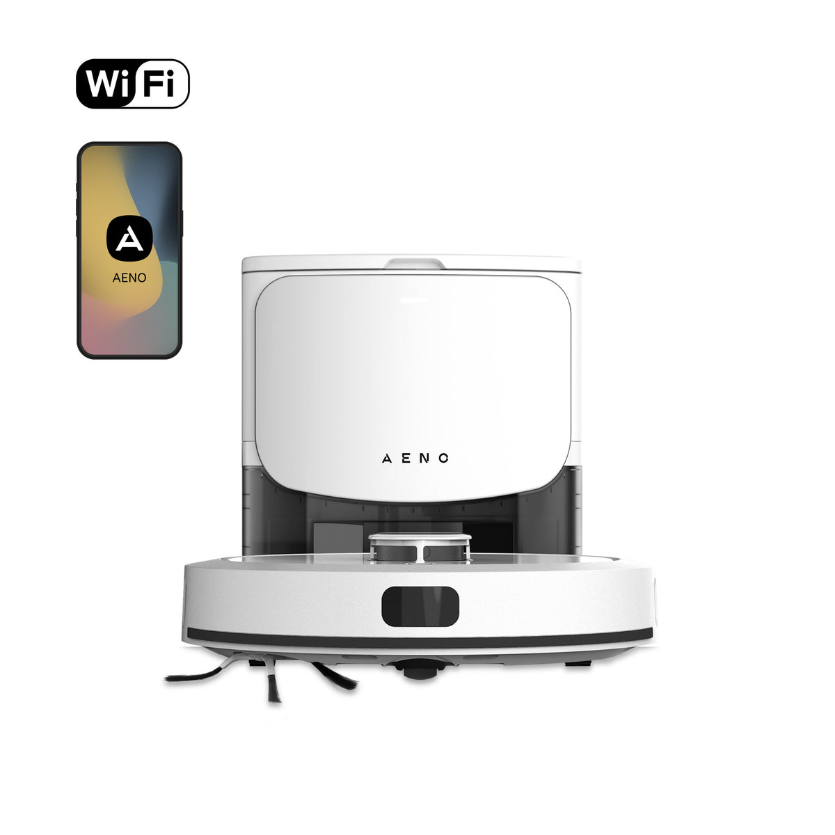 AENO Robot Vacuum Cleaner RC4S: wet & dry cleaning, smart control App, HEPA filter, 2-in-1 tank