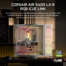 Corsair AIR 5400 LX-R RGB iCUE LINK Midi Tower White