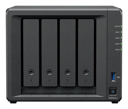 Synology DiskStation DS925NEO+ NAS/storage server Compact Ryzen Embedded V1500B 4 GB DDR4 0 TB DSM Black