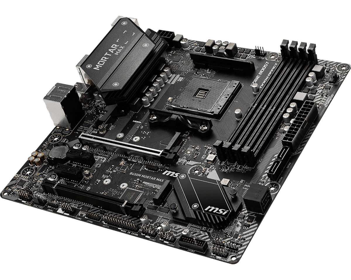 MSI B450M Mortar Max AMD B450 Socket AM4 micro ATX