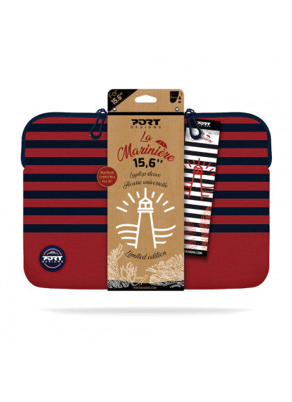Port Designs La Marinière 39.6 cm (15.6") Sleeve case Navy, Red