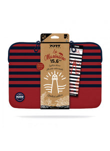 Port Designs La Marinière 39.6 cm (15.6") Sleeve case Navy, Red