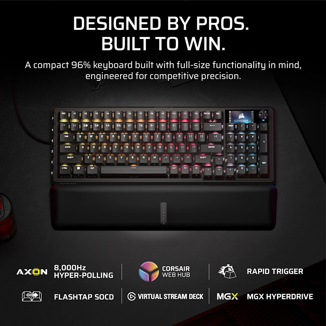 Corsair CH-91E911G-NA keyboard Gaming USB QWERTY US English Black
