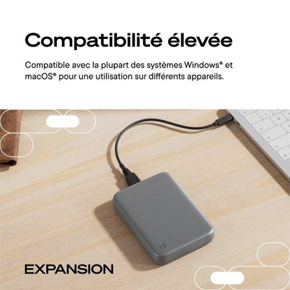 Seagate Expansion external hard drive 2 TB 2.5" USB Type-C Black