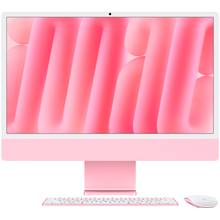 Apple 24-inch iMac with Retina 4.5K display: Apple M4 chip with 8‑core CPU and 8‑core GPU  16GB  256GB SSD - Pink