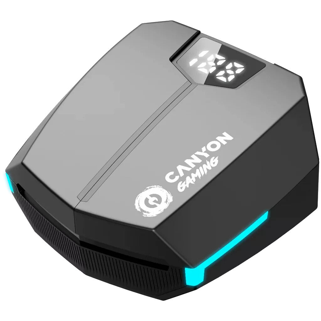Canyon GTWS-2 Headset Wireless Ear-hook Gaming USB Type-C Bluetooth Charging stand Black