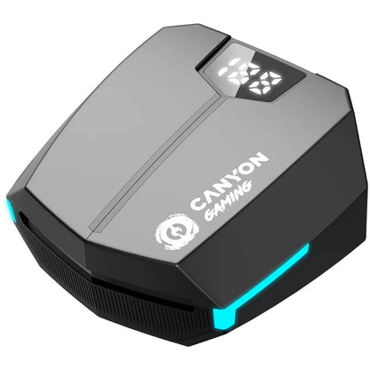 Canyon GTWS-2 Headset Wireless Ear-hook Gaming USB Type-C Bluetooth Charging stand Black