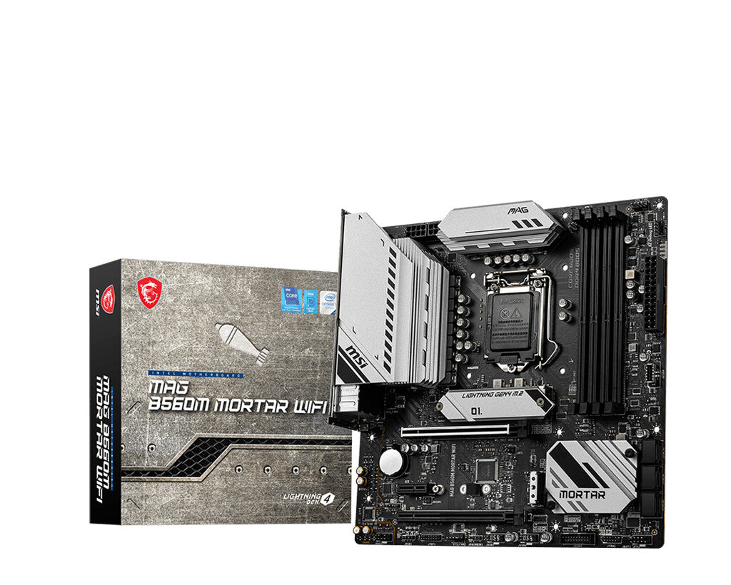 MSI MAG B560M MORTAR WIFI motherboard Intel B560 LGA 1200 (Socket H5) micro ATX