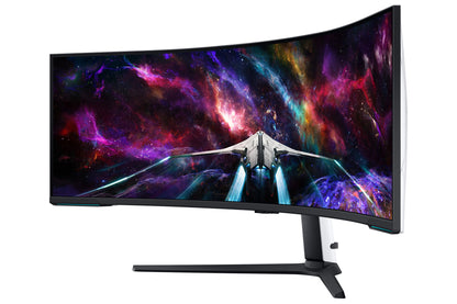 Samsung G95NC computer monitor 144.8 cm (57") 7680 x 2160 pixels Dual UHD LED Black, White