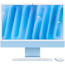 Apple 24-inch iMac with Retina 4.5K display: Apple M4 chip with 8‑core CPU and 8‑core GPU  16GB  256GB SSD - Blue