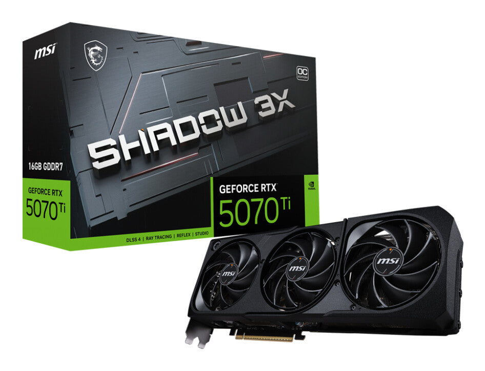 MSI GeForce RTX5070 Ti 16G SHADOW 3X OC NVIDIA GeForce RTX 5070 Ti 12 GB GDDR7