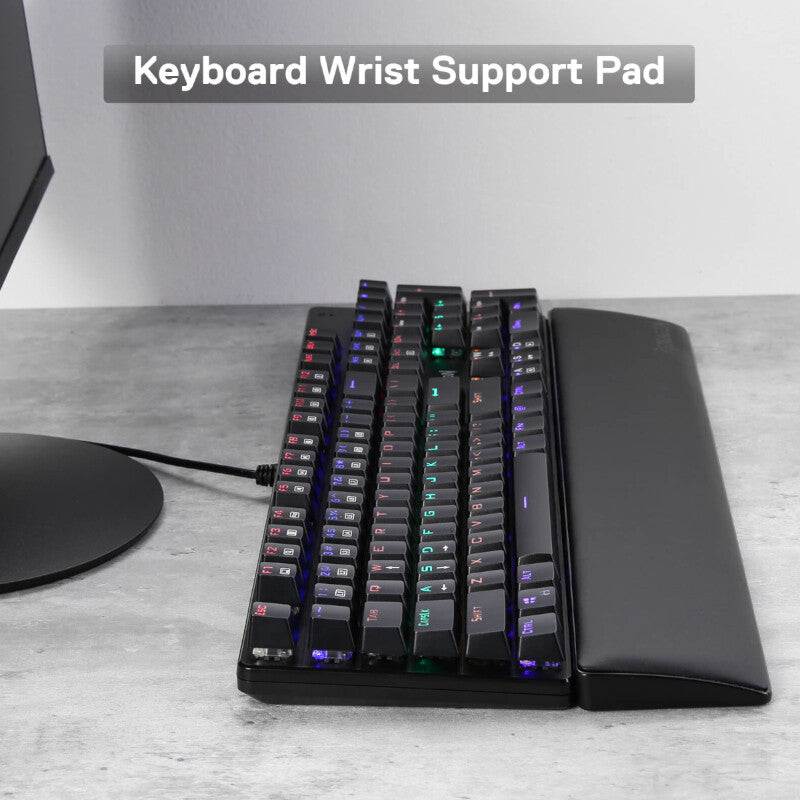 REDRAGON P036 wrist rest Leatherette, Memory foam, Plastic, Rubber, Synthetic Black
