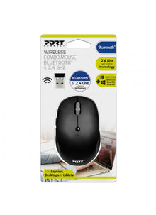 Port Designs 900709 mouse Office Ambidextrous RF Wireless + Bluetooth 1600 DPI