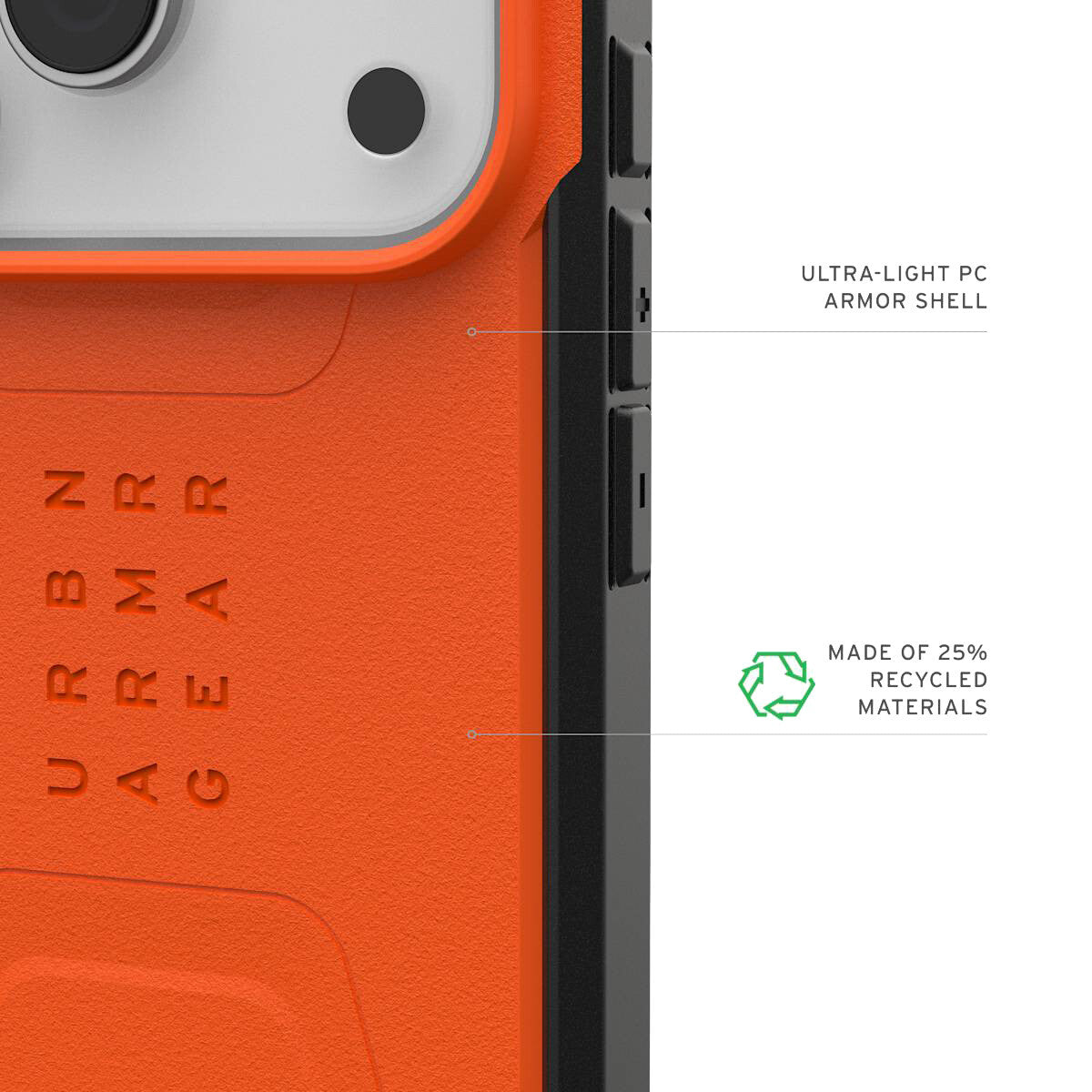 Urban Armor Gear Civilian mobile phone case 16 cm (6.3") Cover Orange