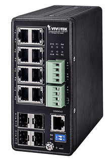 VIVOTEK AW-IHT-1271 network switch Managed L2+ Gigabit Ethernet (10/100/1000) Power over Ethernet (PoE) Black