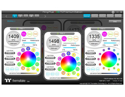 Thermaltake Riing Plus Computer case Fan 12 cm Multicolour
