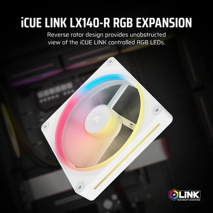 Corsair iCUE LINK LX140-R RGB Computer case Fan 14 cm White 1 pc(s)