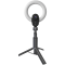 LORGAR Circulus 910, Streaming web camera, 5MP 2592X1944 max resolution, up to 60fps, 1/2.8, Sony STARVIS CMOS image sensor, full glass lens, 5.5'' built-in ring light (1700-14 000K), foldable tripod, auto focus, dual microphones with AI noise reduction,