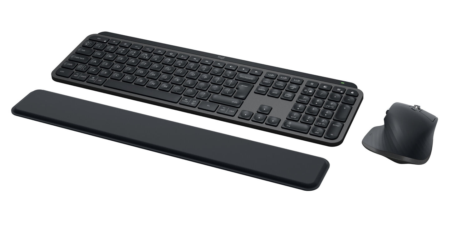 Logitech Master MX Keys Combo for Bussiness keyboard Mouse included Office RF Wireless + Bluetooth QWERTY US International Graphite