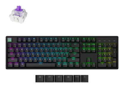 Keychron K10 HE keyboard Gaming USB + RF Wireless + Bluetooth QWERTY English Black