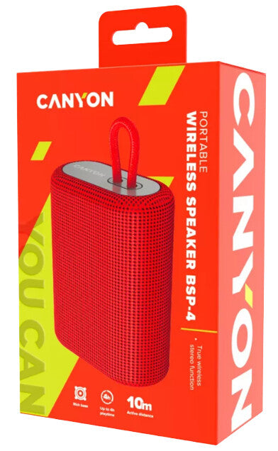Canyon BSP-4 Stereo portable speaker Red 5 W