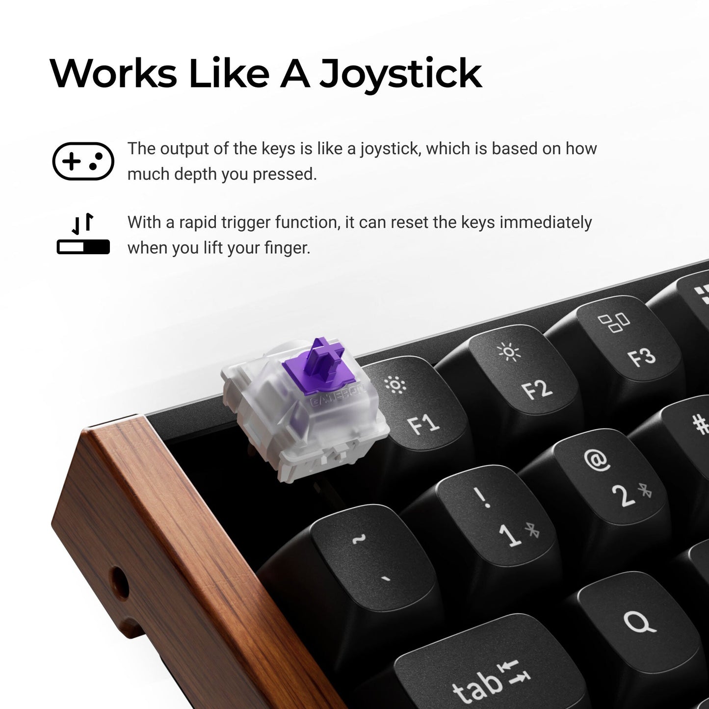 Keychron K2 HE keyboard Gaming USB + RF Wireless + Bluetooth QWERTY English Black