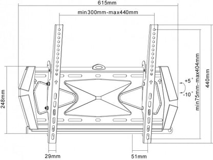 Equip 32"-55" Flat Screen Tilt Wall Mount Bracket