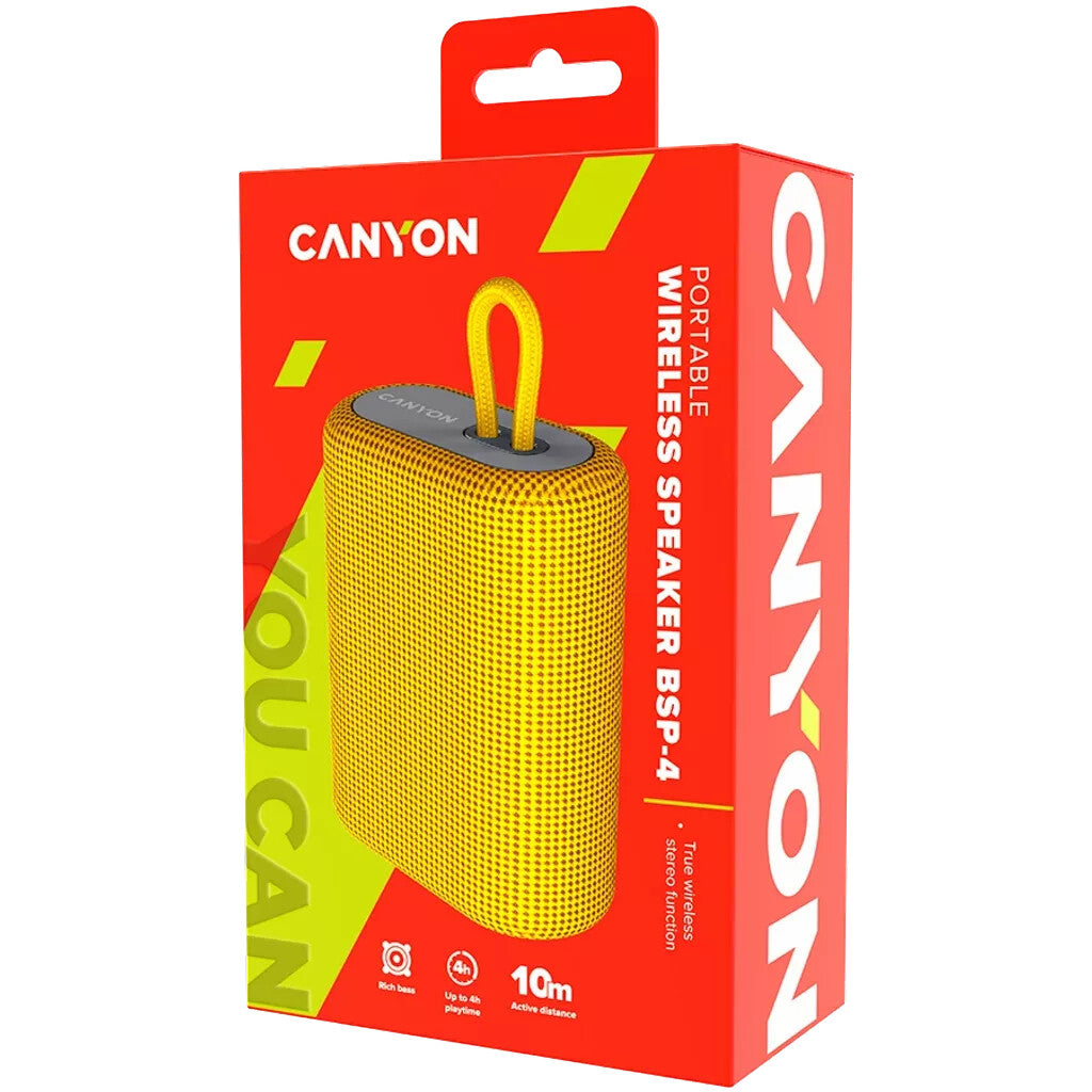 Canyon BSP-4 Stereo portable speaker Yellow 5 W