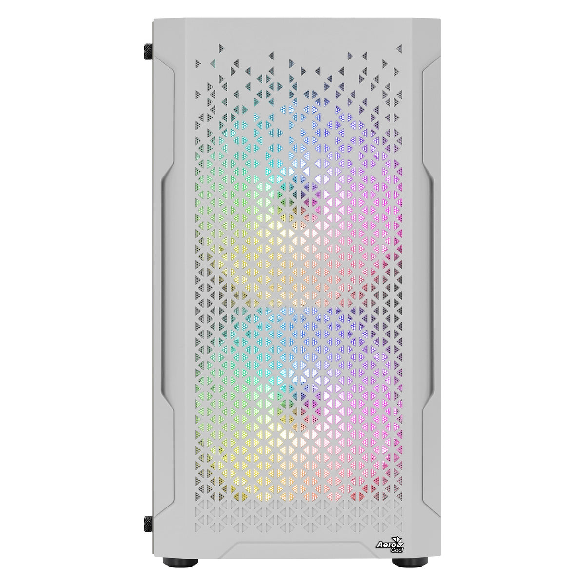 Aerocool TRINITYMINIWHV3 Micro ATX Gaming Case Tempered Glass 3xFans RGB White