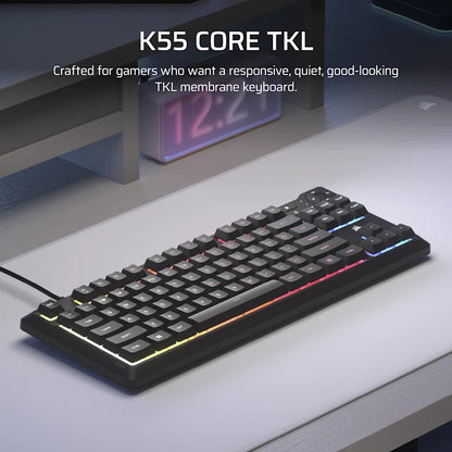 Corsair K55 CORE TKL keyboard Gaming USB QWERTY English Black
