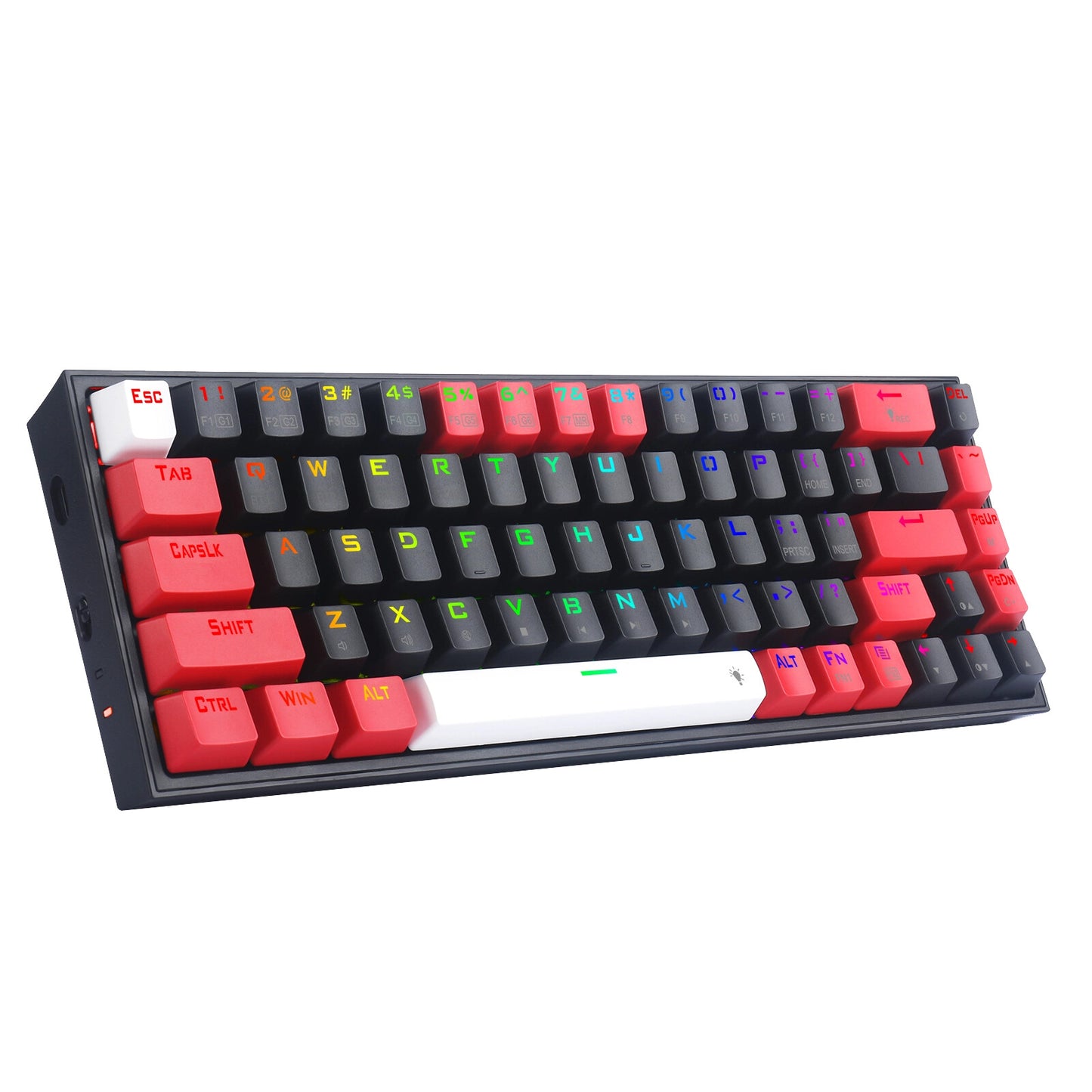 REDRAGON K631RGB-PRO-BRW Castor keyboard USB + RF Wireless + Bluetooth Black, Red