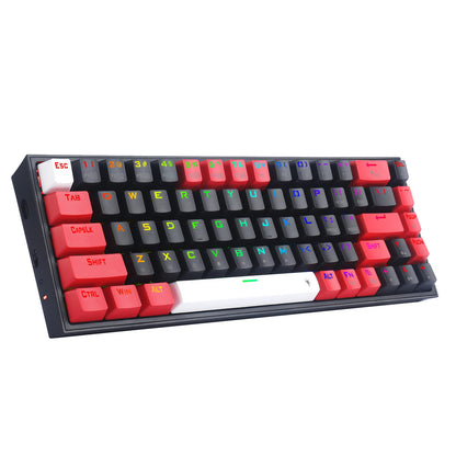 REDRAGON K631RGB-PRO-BRW Castor keyboard USB + RF Wireless + Bluetooth Black, Red
