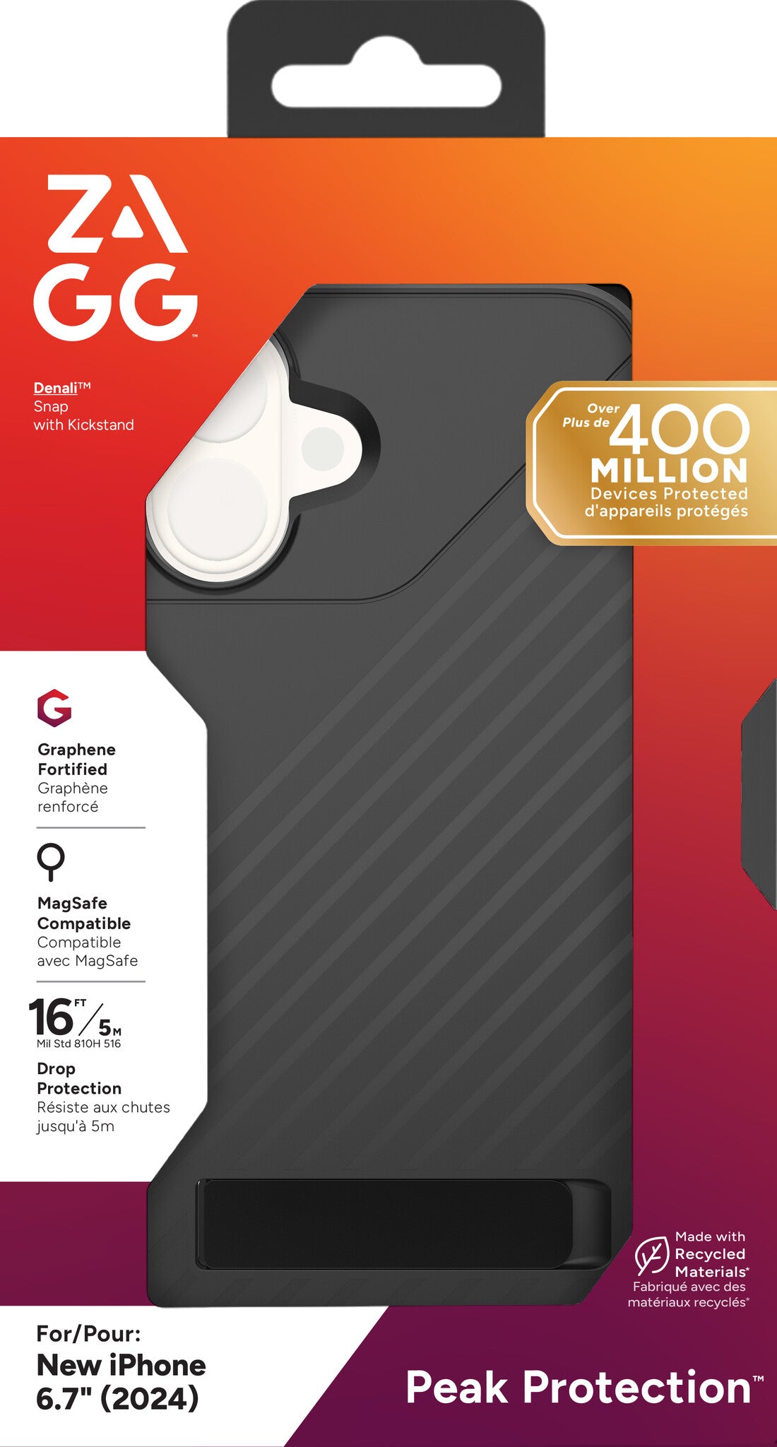 ZAGG Cases Denali Snap KS Apple iPhone 16 Plus Black