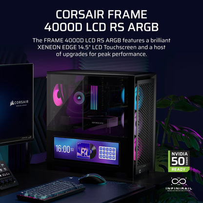 Corsair FRAME 4000D LCD RS ARGB Midi Tower Black
