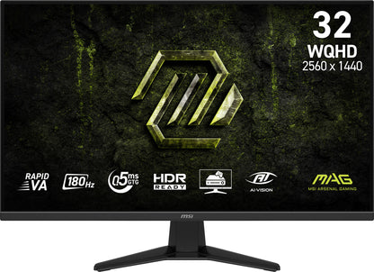 MSI MAG 325QF E18V computer monitor 80 cm (31.5") 2560 x 1440 pixels Wide Quad HD LED Black