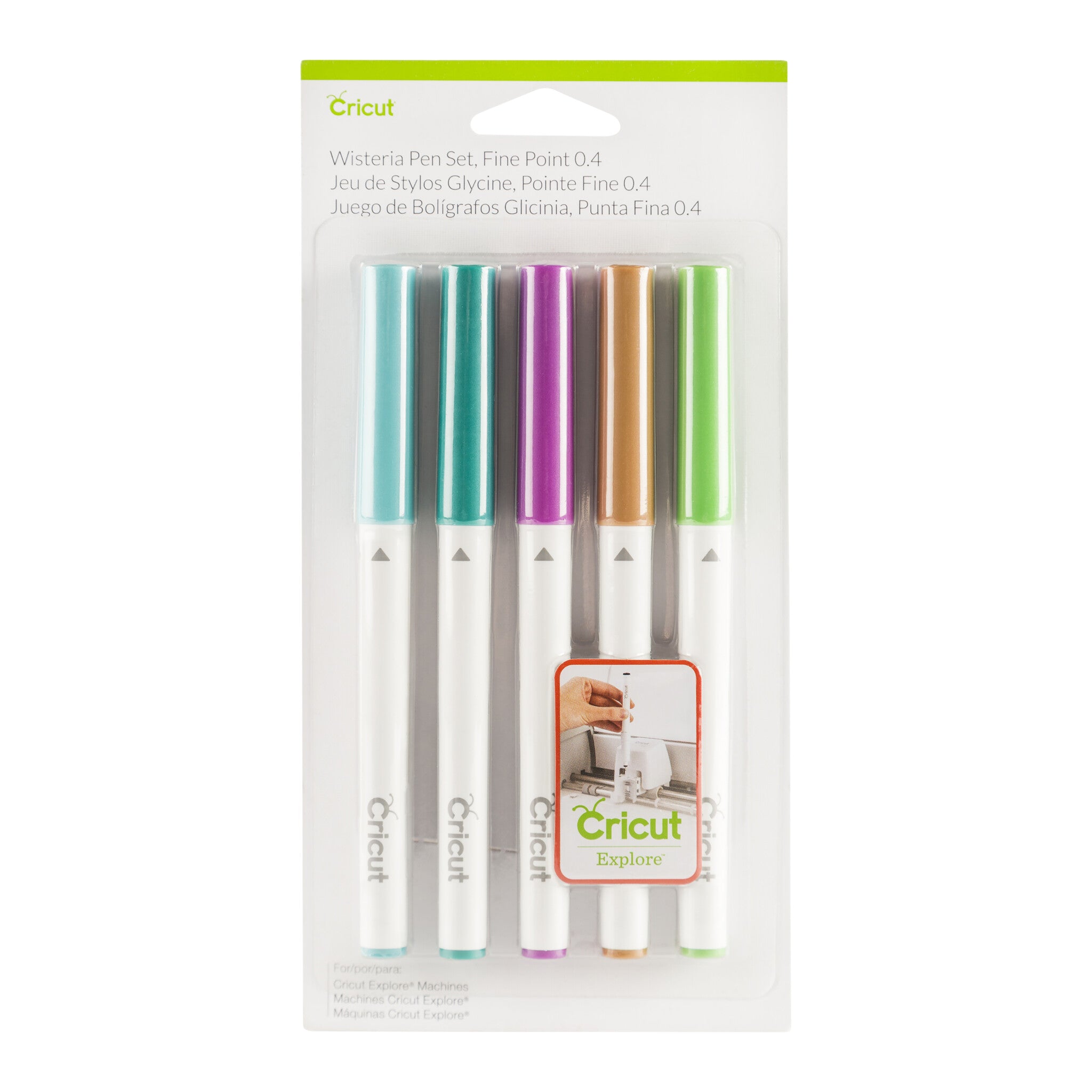 Cricut Wisteria Fine Point Set felt pen Green, Magenta, Turquoise 5 pc(s)