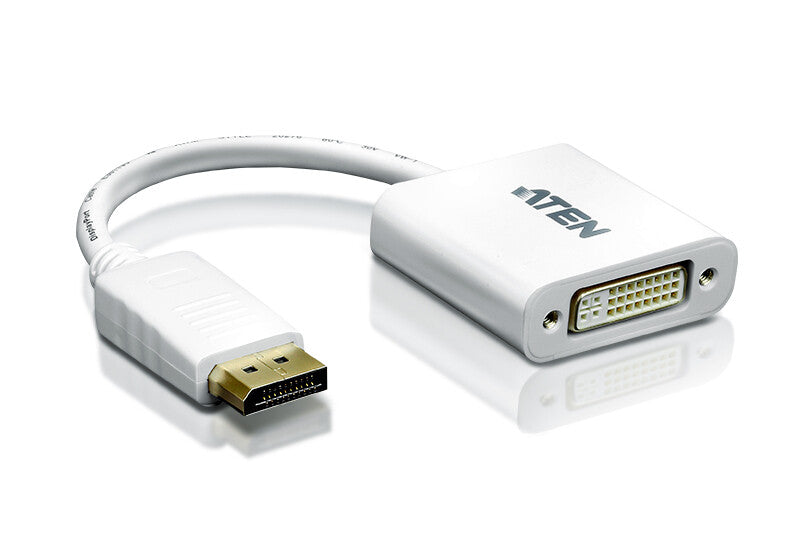 ATEN DisplayPort to DVI converter, PC: Up to UXGA / HDTV: Up to 1080i,1080p