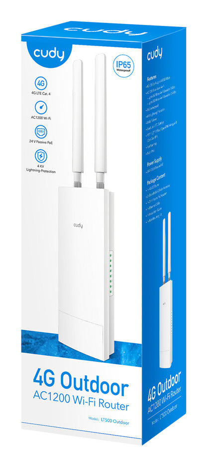 Cudy LT500 wireless router Fast Ethernet Dual-band (2.4 GHz / 5 GHz) 4G White