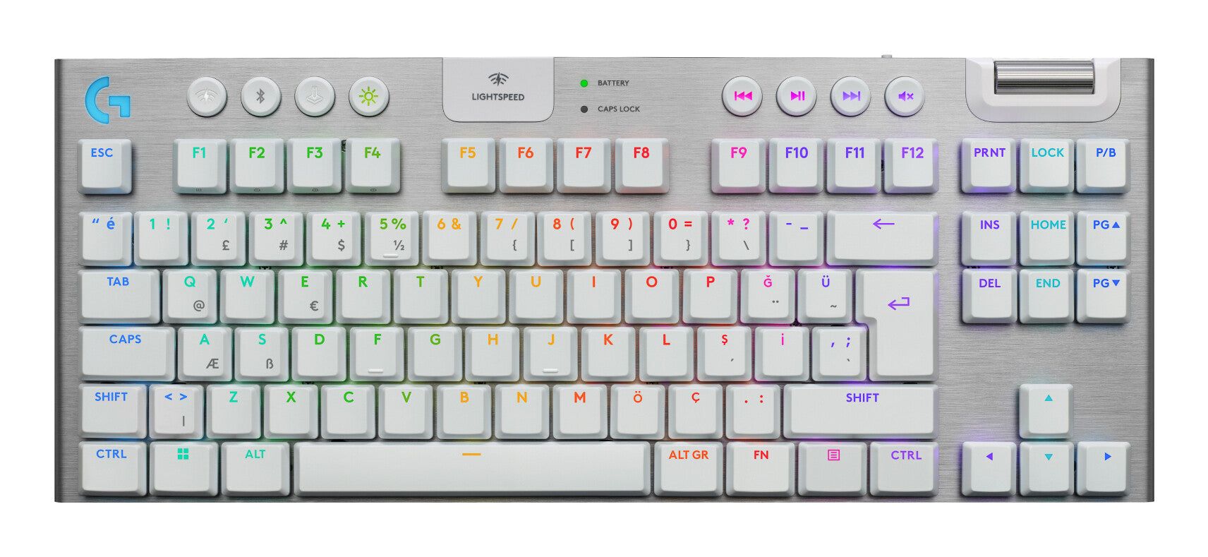 Logitech G G915 X Lightspeed keyboard Gaming USB + RF Wireless + Bluetooth QWERTY US International White