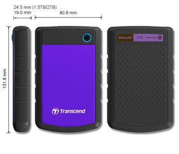 Transcend StoreJet 25H3 2TB Purple
