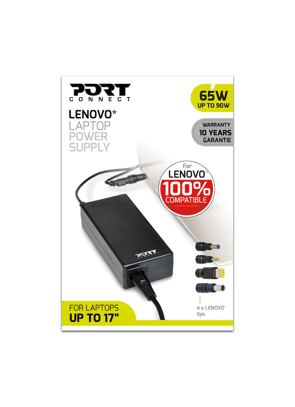 Port Designs 900093-LE power adapter/inverter Indoor 90 W Black