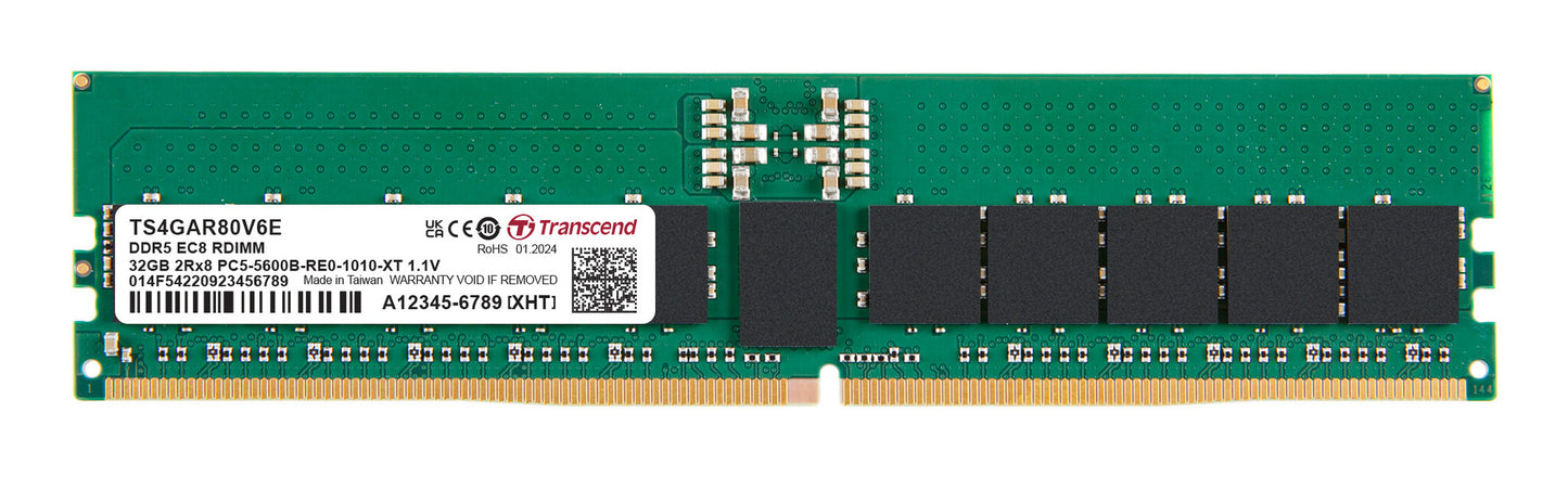 Transcend TS4GAR80V6E memory module 32 GB 1 x 32 GB DDR5 5600 MT/s ECC